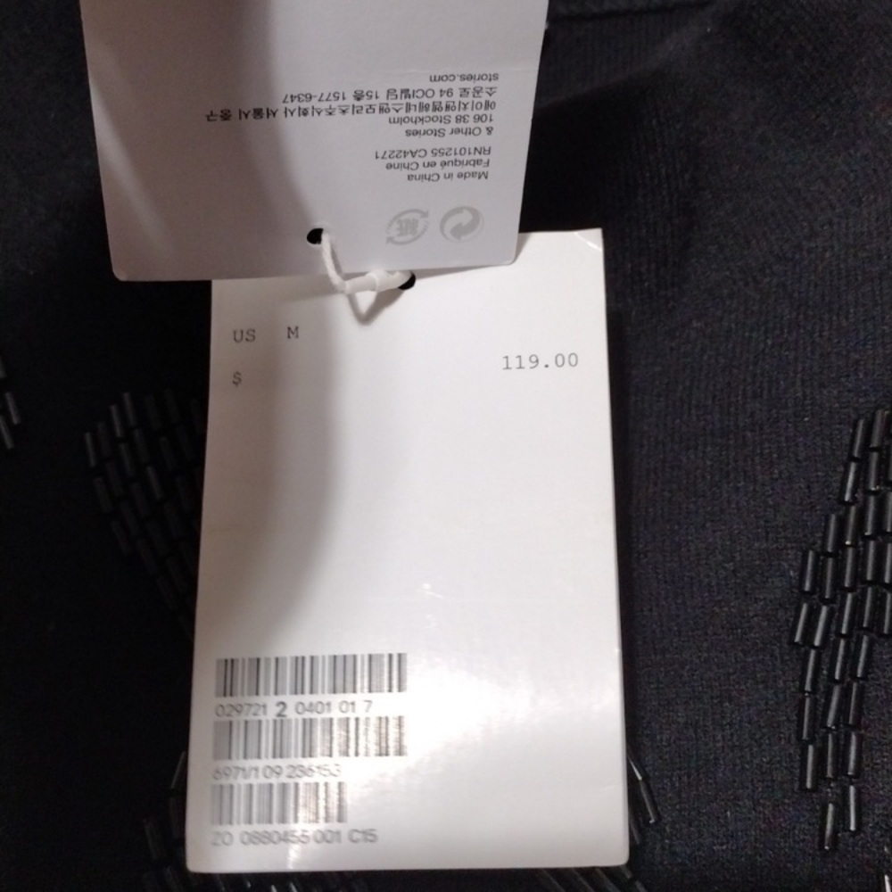 Stockholm Atelier & Other Stories Black Sleeveless Sculptural Knit Top New Sz M - Picture 6 of 7